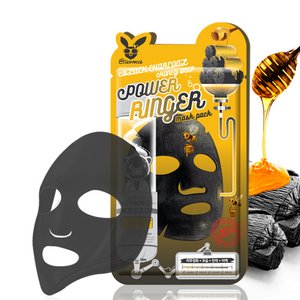 Купить Elizavecca Black Charcoal Honey Deep Power Ringer Mask Pack Очищувальна живильна маска з деревним вугіллям і медом в Украине