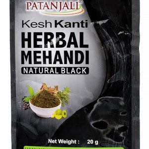 Купить PATANJALI KESH KANTI HERBAL MEHANDI (NATURAL BLACK) Хна для волосся чорна в Украине