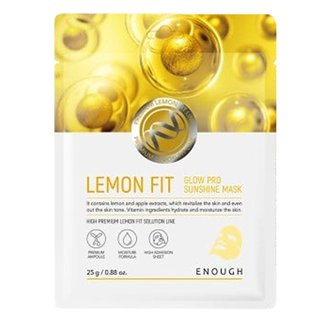Купить ENOUGH Lemon Fit GlowSunshine Mask,Тканинна маска для сяйва шкіри обличчя  - 1 шт в Украине
