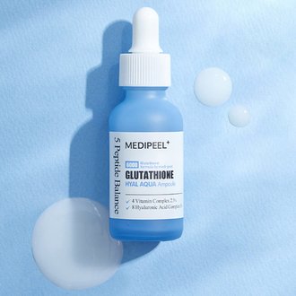 Купить Medi-Peel Glutathione Hyal Aqua Ampoule Глибокозволожувальна вітамінна сироватка для вирівнювання тону з глутатіоном і пептидами в Украине