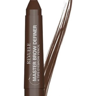 Купить Revuele 4 Tips Eyebrow Pencil Маркер для брів з ефектом мікроблейдингу Коричневий в Украине