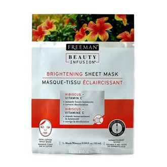 Купить Freeman Beauty Infusion Brightening Sheet Mask Тканинна маска для обличчя "Гібіскус і вітамін С" в Украине