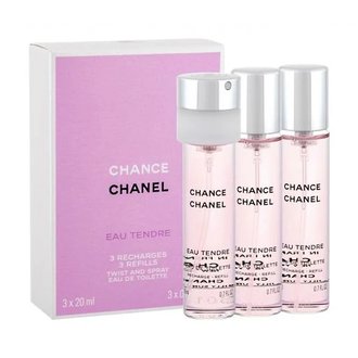 Купить Chanel Chance Eau Tendre Travel set ( edt 3 x 20 ml. + чехол ) женский НАБОР в Украине