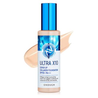 Купить ENOUGH Ultra X10 Cover UpCollagen Foundation Колагеновий тональний крем  - 21 тон в Украине