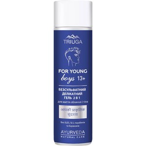 Купить Triuga Делікатний гель 2в1 для миття обличчя і тіла FOR YOUNG boys 13+ , 250мл в Украине