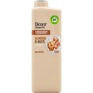 Купить Dicora Urban Fit Живильний гель для душу з вітаміном В "Мигдаль та горіхи", 750мл в Украине