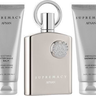 Купить Afnan Supremacy Silver Pour Homme set  edp 100 ml. + Гель для душа 100 ml. + Гель после бритья 100 ml. мужской ( НАБОР ) ( аналог Creed Aventus ) в Украине